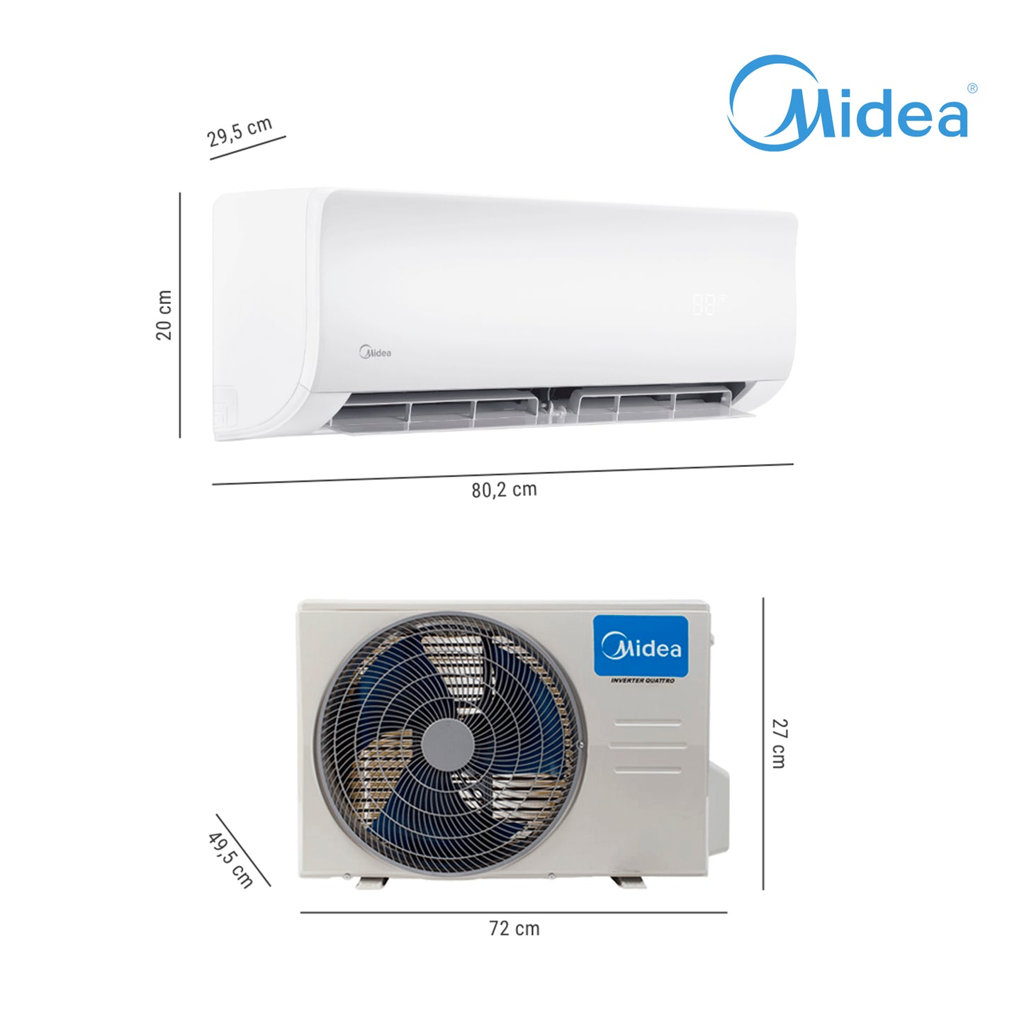 Aire Acondicionado Midea 12.000 BTU - Inverter Xtreme Dura WIFI