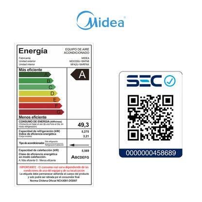 Aire Acondicionado Midea 18.000 BTU - Consola Xtreme Heat WIFI