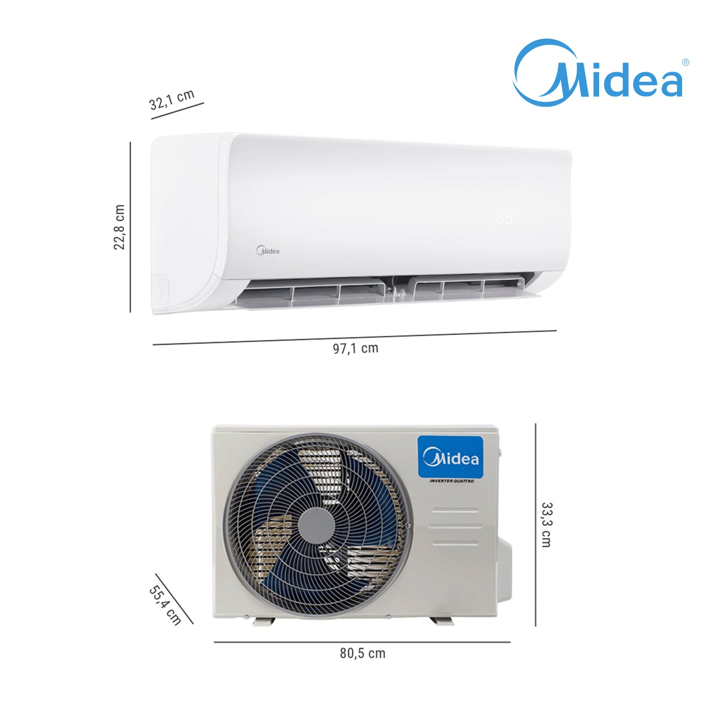 Aire Acondicionado Midea 18.000 BTU - Inverter Xtreme Dura WIFI