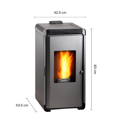 Estufa a pellet Hera+ Charcoal