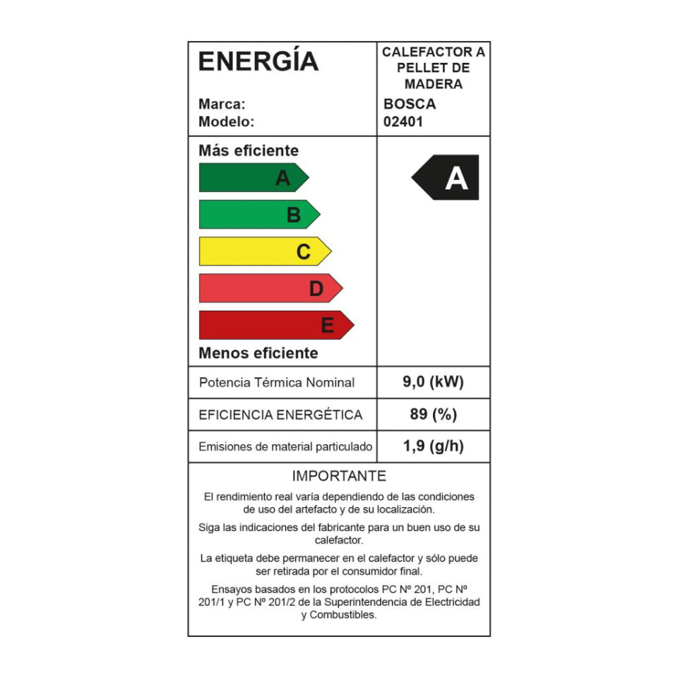 Estufa a pellet Hera+ Charcoal