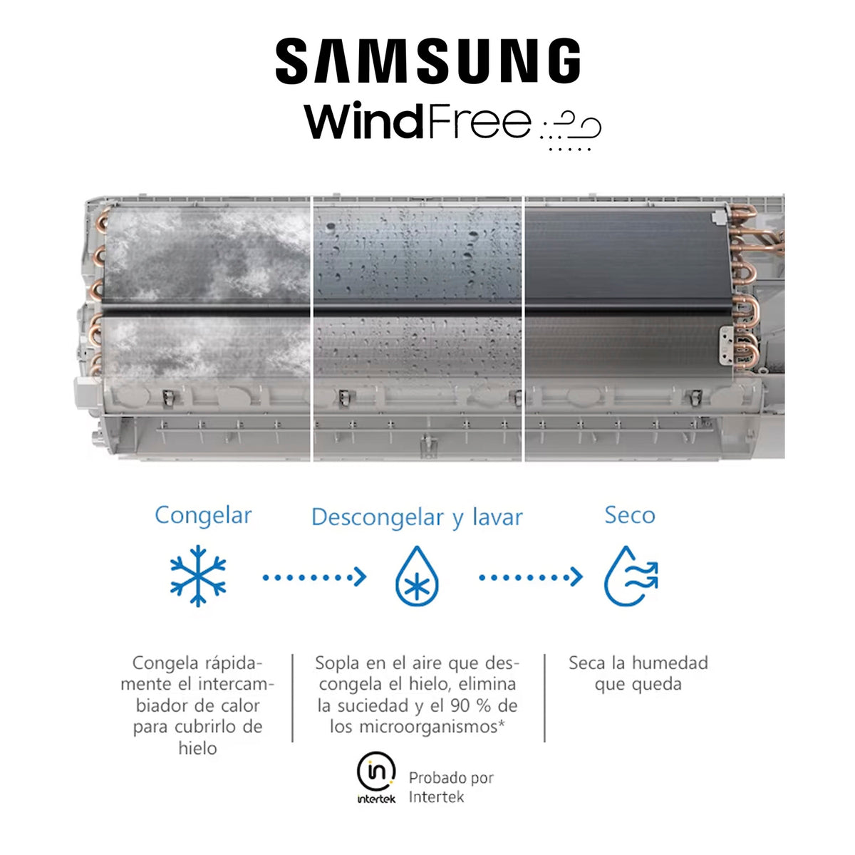 Aire Acondicionado Samsung 18.000 BTU - Wind-Free Wifi (Display Blanco)