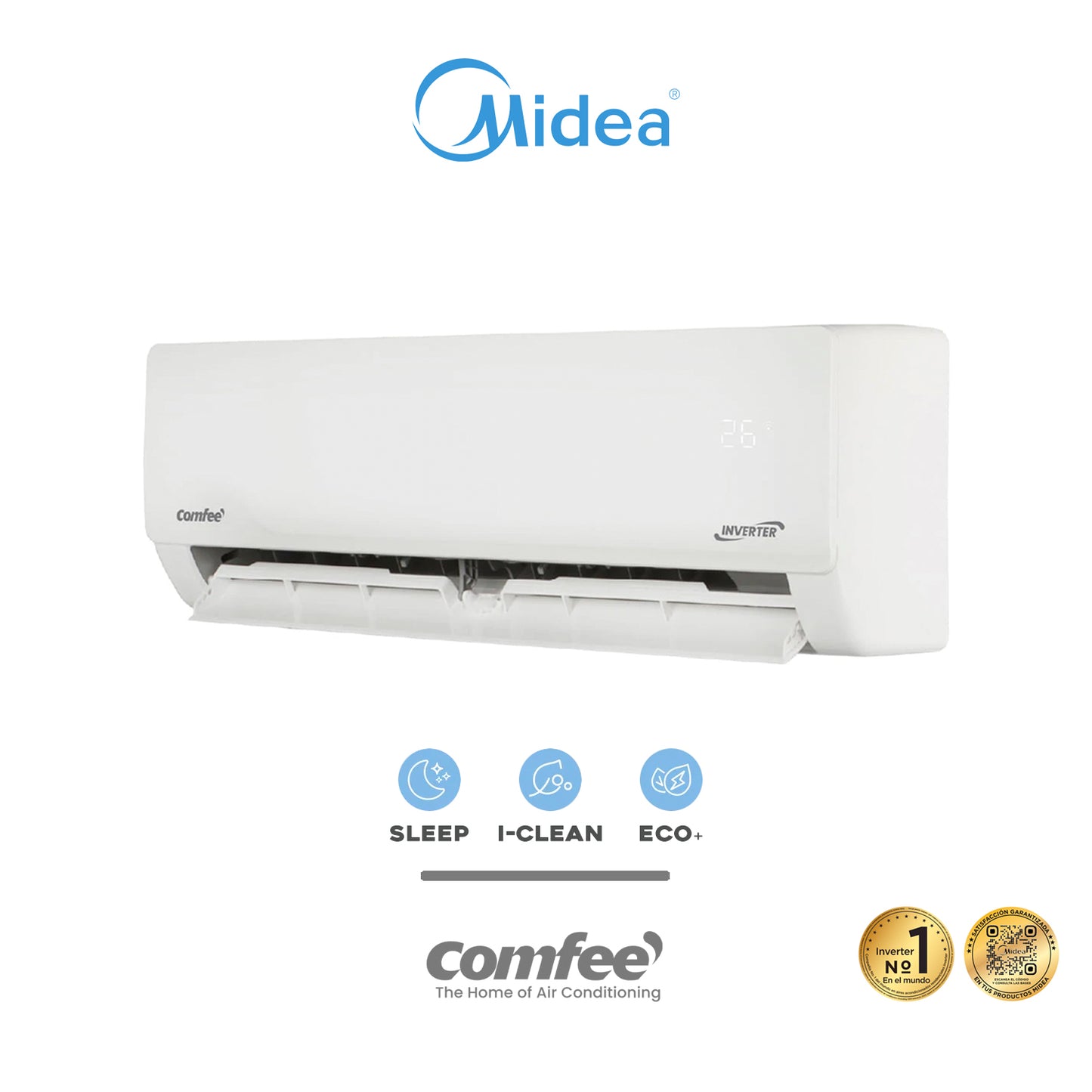 Aire Acondicionado Midea 24.000 BTU - Inverter Comfee r32
