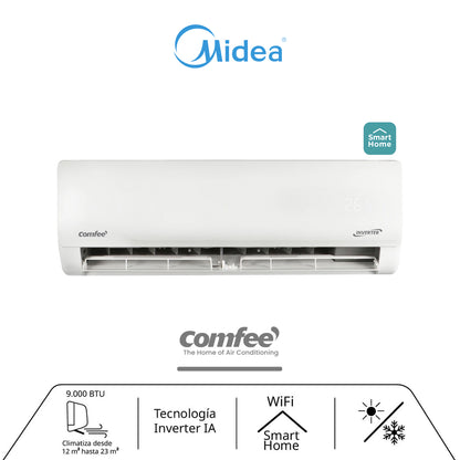 Aire Acondicionado Midea 9.000 BTU - Inverter Comfee r32