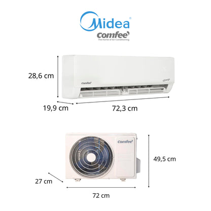 Aire Acondicionado Midea 9.000 BTU - Inverter Comfee r32