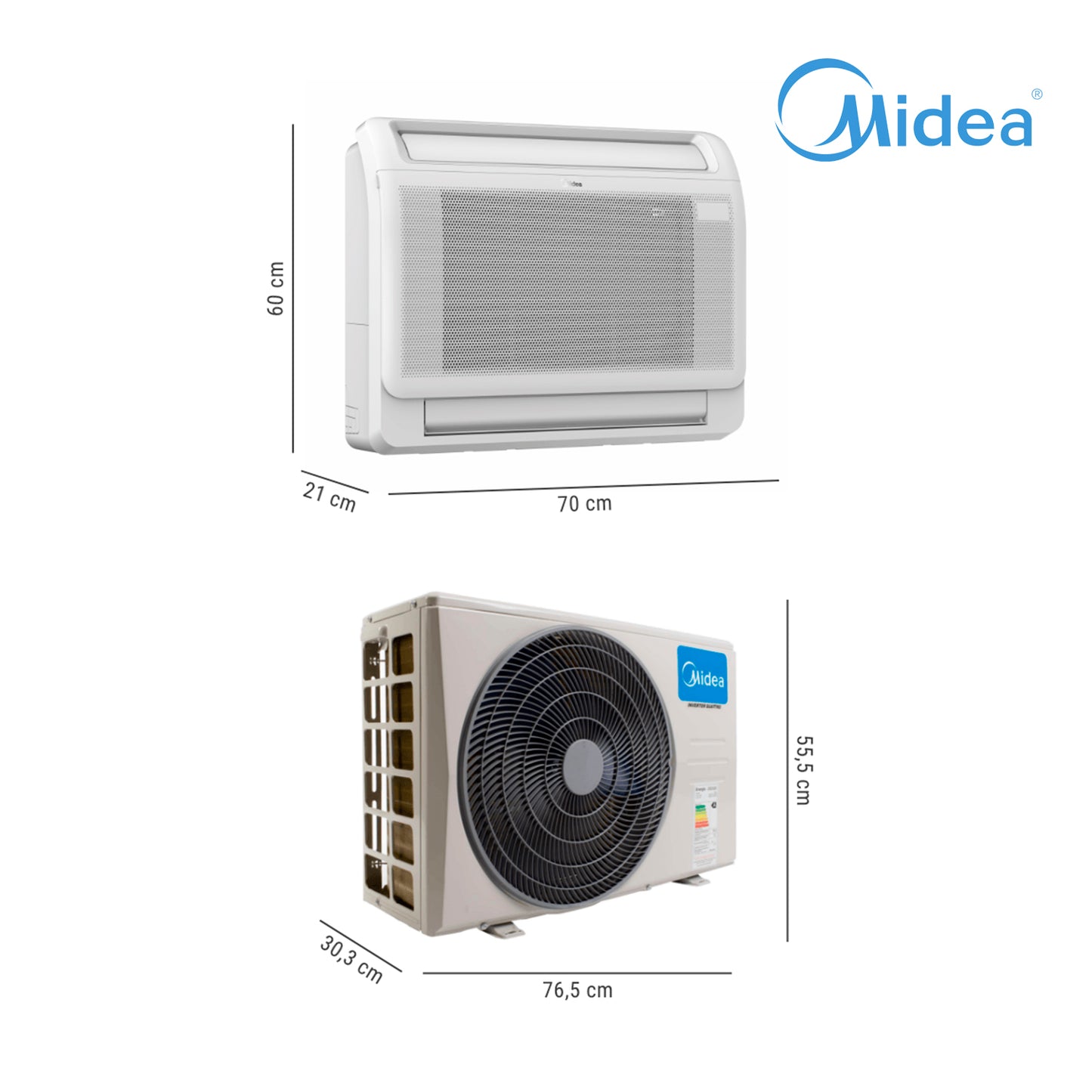 Aire Acondicionado Midea 14.000 BTU - Consola Xtreme Heat WIFI