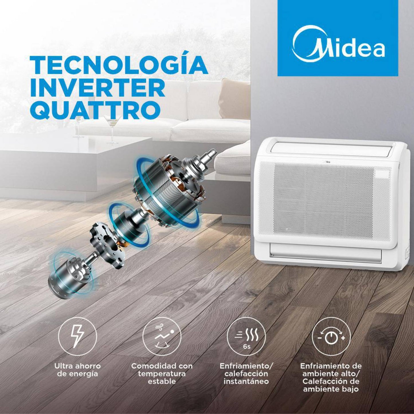 Aire Acondicionado Midea 14.000 BTU - Consola Xtreme Heat WIFI