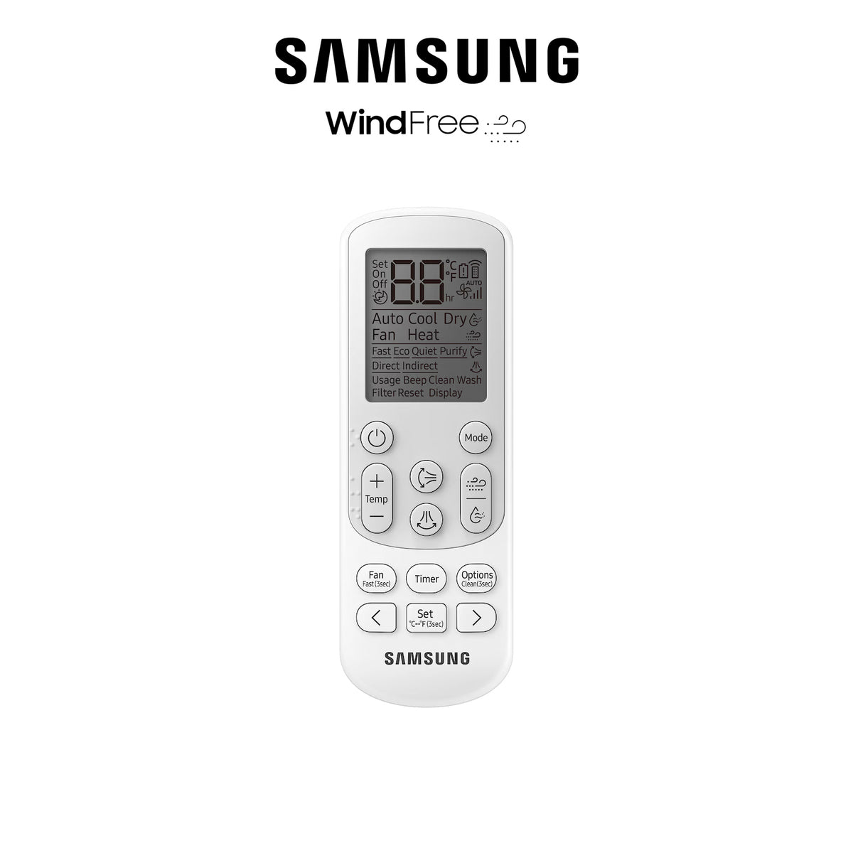 Aire Acondicionado Samsung 18.000 BTU - Wind-Free Wifi (Display Blanco)