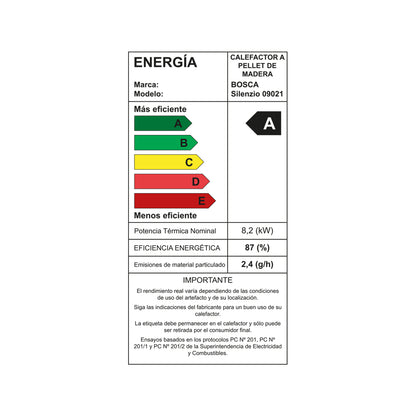 Estufa a Pellet Silenzio Black Vision