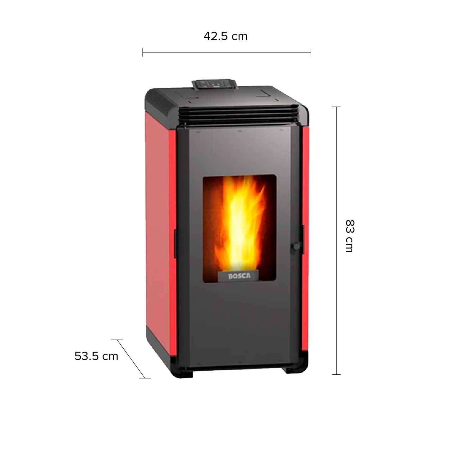Estufa a Pellet Hera + Rojo + Kit de Instalación