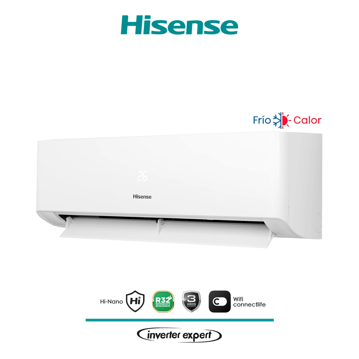 Aire Acondicionado Hisense 12.000 BTU Hi-Vida - Inverter Expert