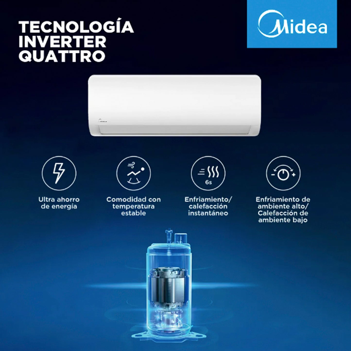 Aire Acondicionado Midea 12.000 BTU - Inverter Xtreme Dura WIFI