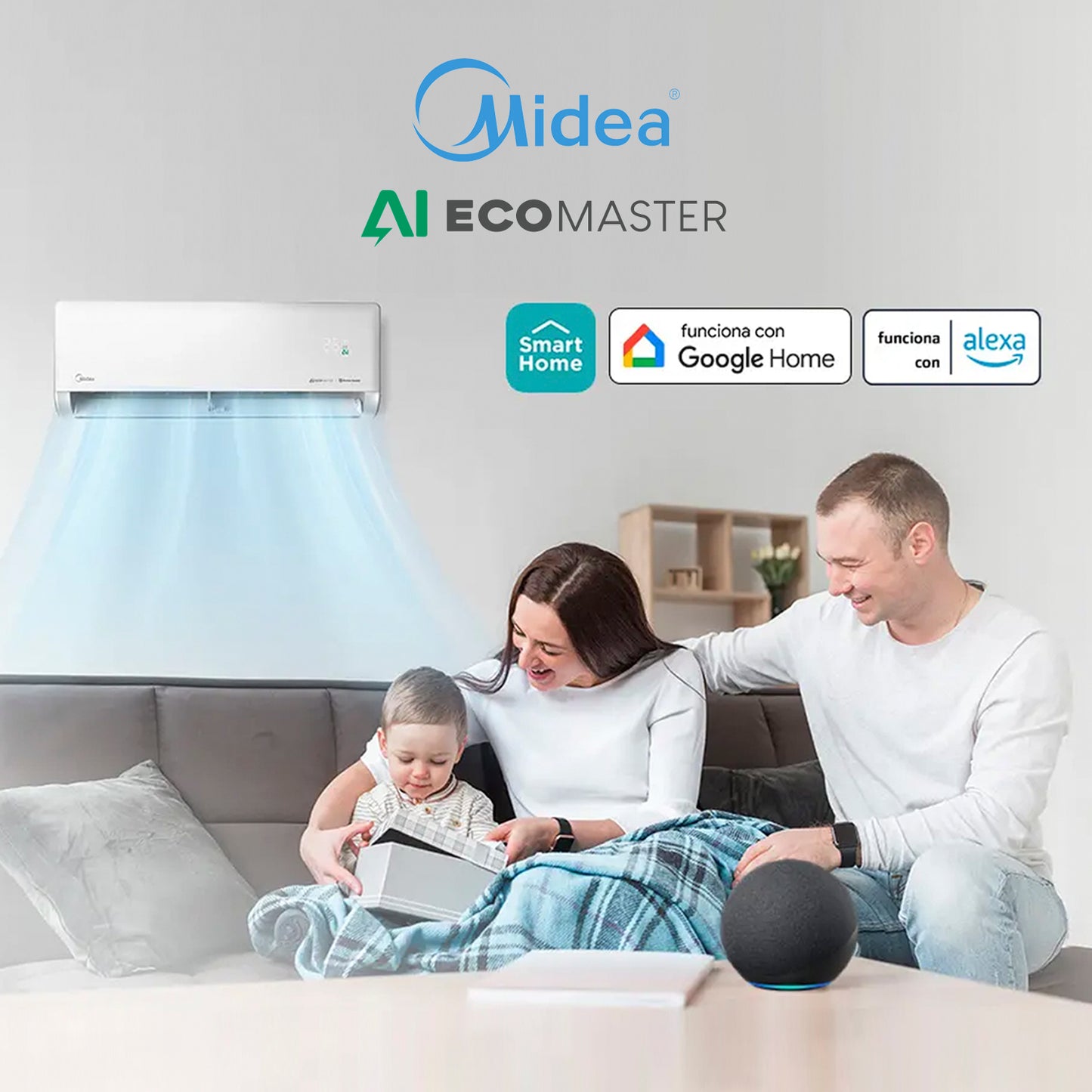 Aire Acondicionado Midea 09.000 BTU - Inverter WIFI ECOMASTER AI