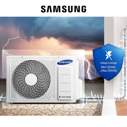 Aire Acondicionado Samsung 18.000 BTU - Wind-Free Wifi (Display Blanco)