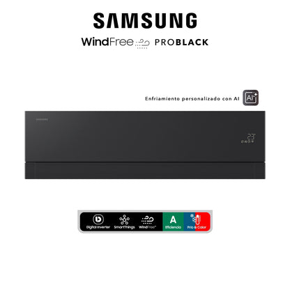 Aire Acondicionado Samsung 12.000 BTU - Wind-Free Pro Black Inverter Wifi