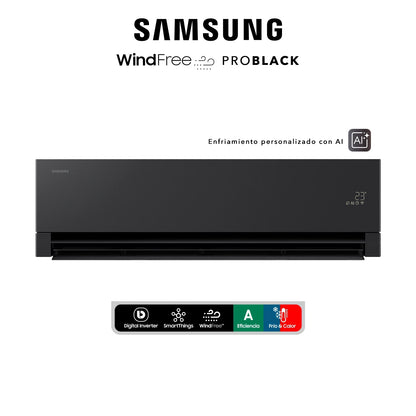Aire Acondicionado Samsung 12.000 BTU - Wind-Free Pro Black Inverter Wifi