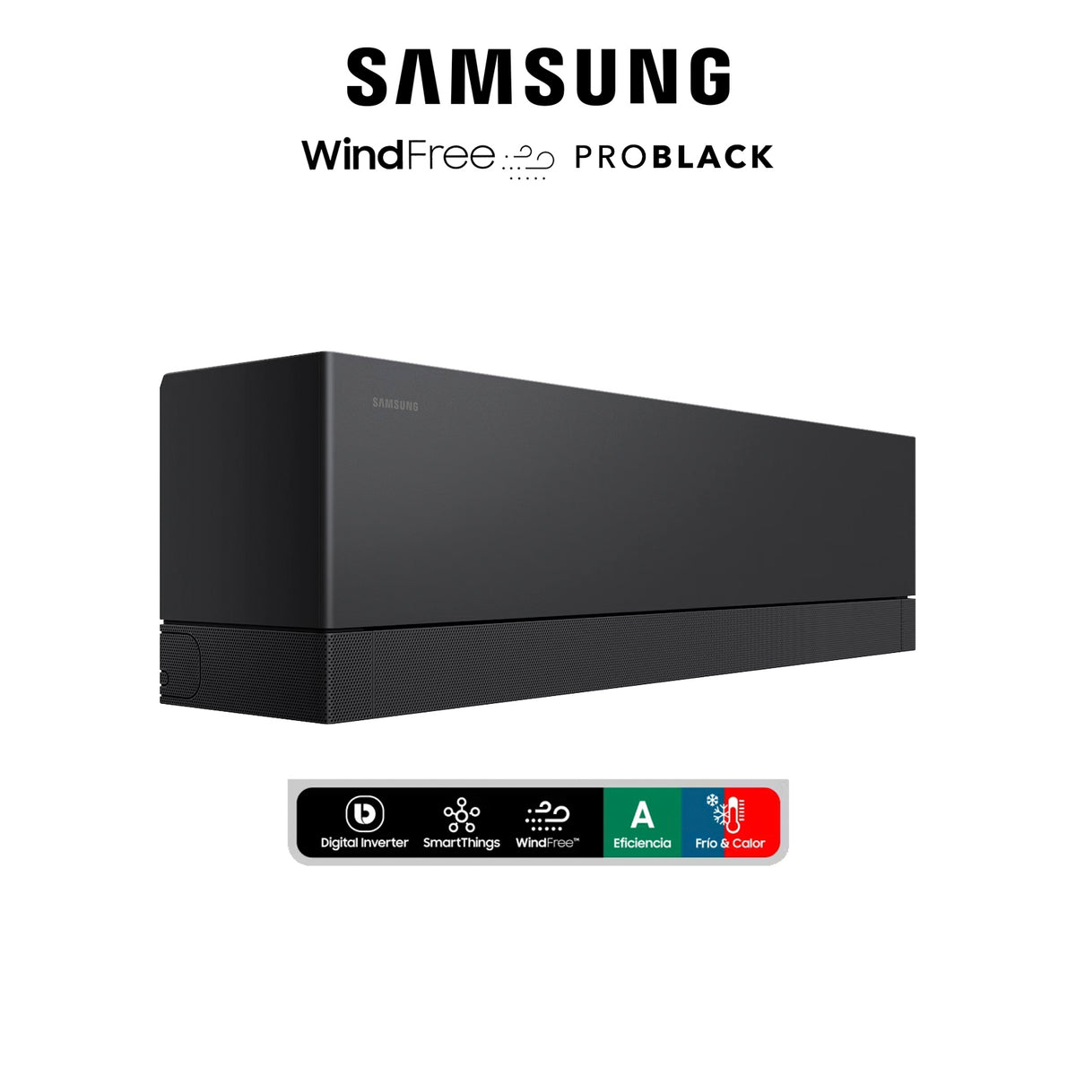 Aire Acondicionado Samsung 12.000 BTU - Wind-Free Pro Black Inverter Wifi
