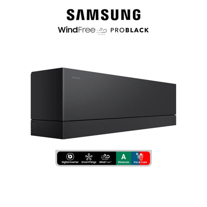 Aire Acondicionado Samsung 12.000 BTU - Wind-Free Pro Black Inverter Wifi