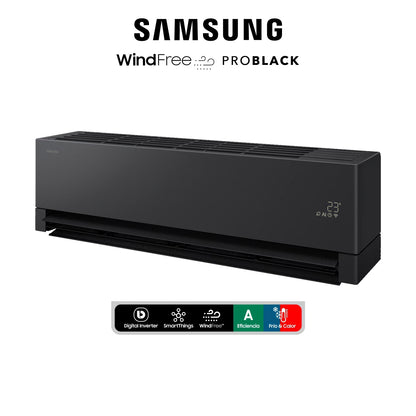 Aire Acondicionado Samsung 12.000 BTU - Wind-Free Pro Black Inverter Wifi