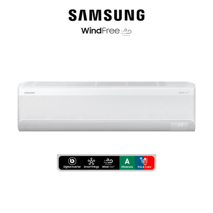 Aire Acondicionado Samsung 18.000 BTU - Wind-Free Wifi (Display Blanco)