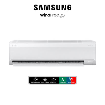 Aire Acondicionado Samsung 18.000 BTU - Wind-Free Wifi (Display Blanco)